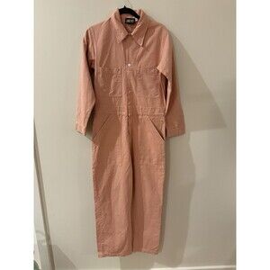 Big Bud Press Peach Light Pink Long Sleeve Jumpsuit Sz Small